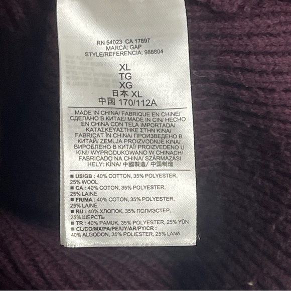 GAP Women's Purple Cardigan Sweater - Picture 5 of 7